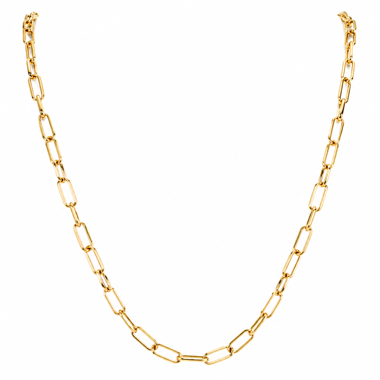 Geometric Chain Layering Necklace
