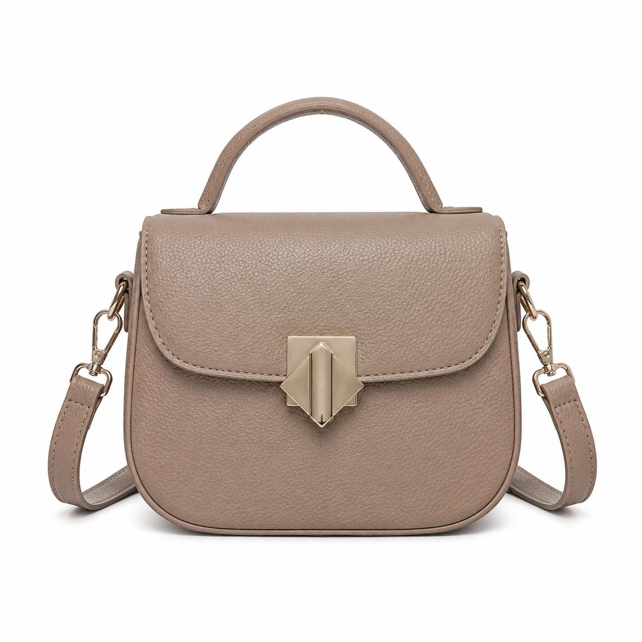 Compact Top-Handle Handbag — Reverse-Inspired Variation