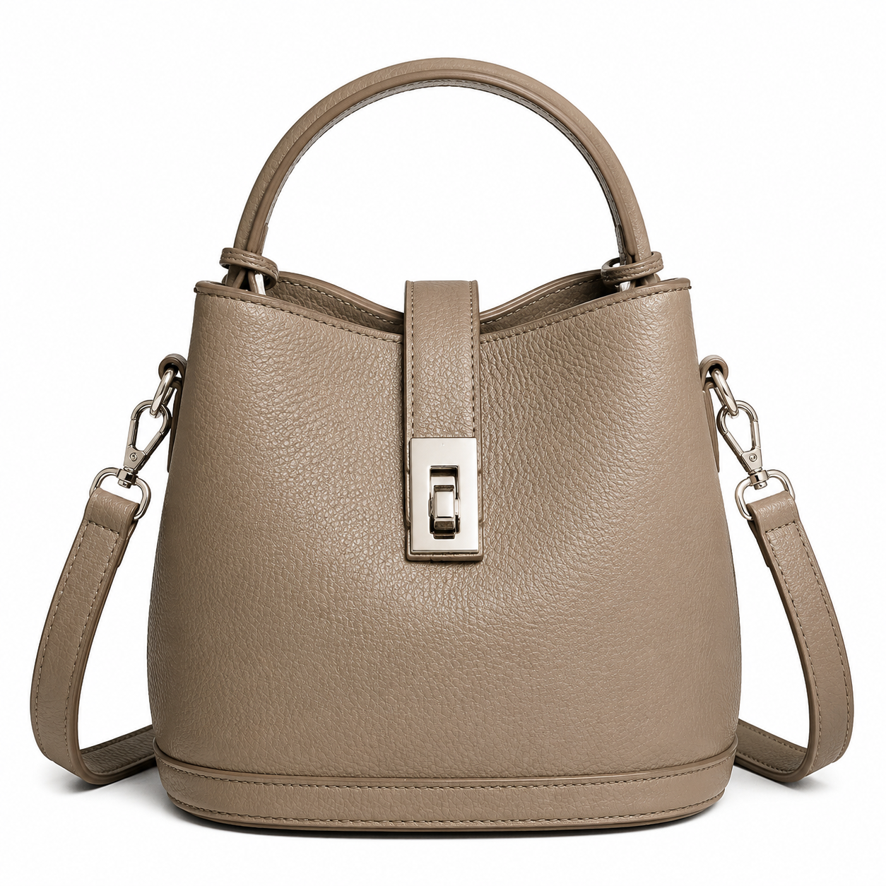 18cm Lock-Closure Bucket Handbag (New Edition)