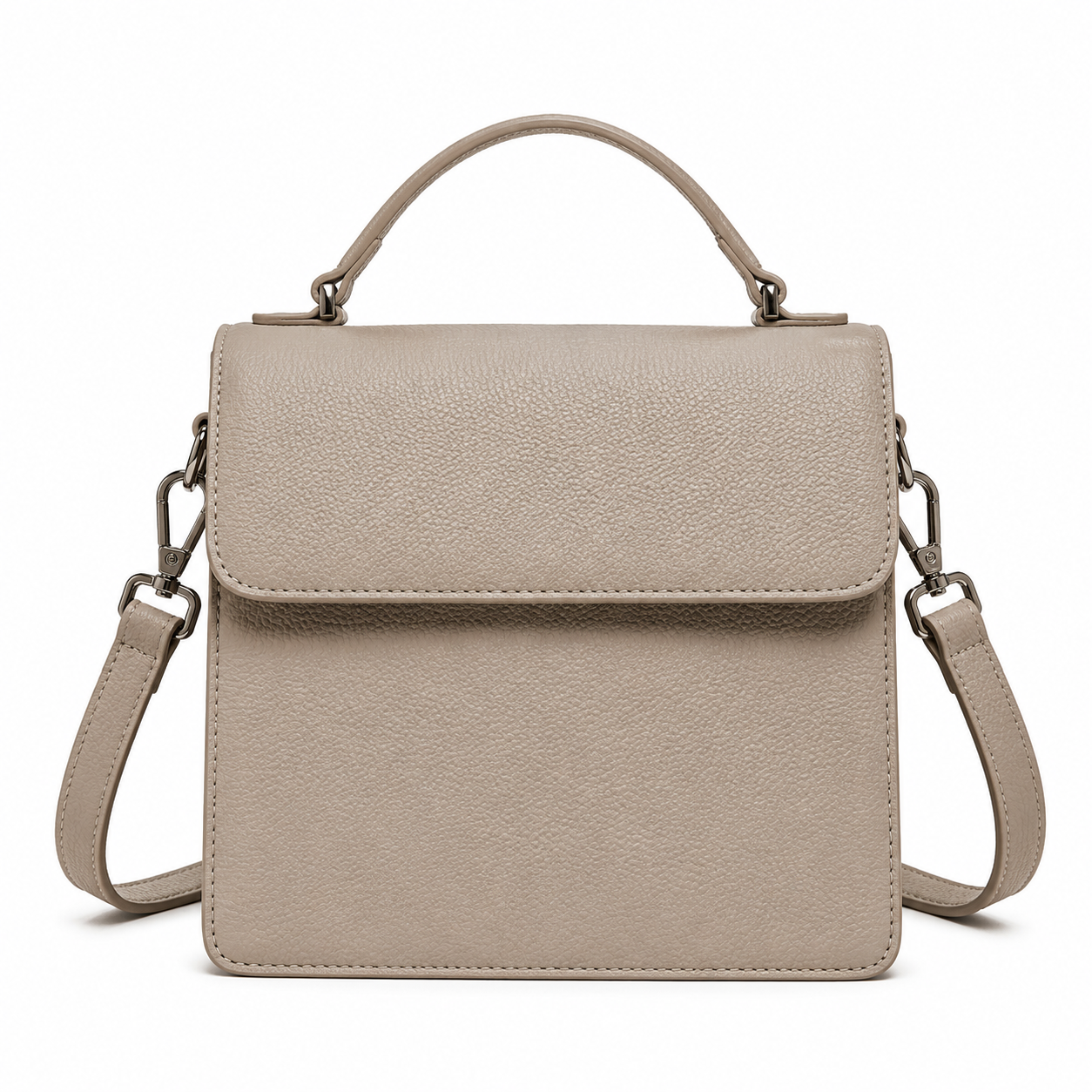Minimalist Square Compact Top-Handle Bag