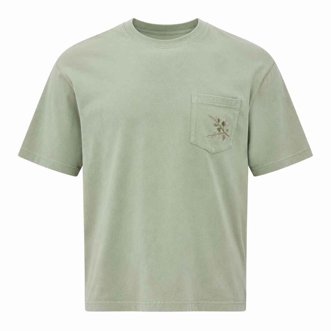 Embroidered Pocket Short-Sleeve T-Shirt