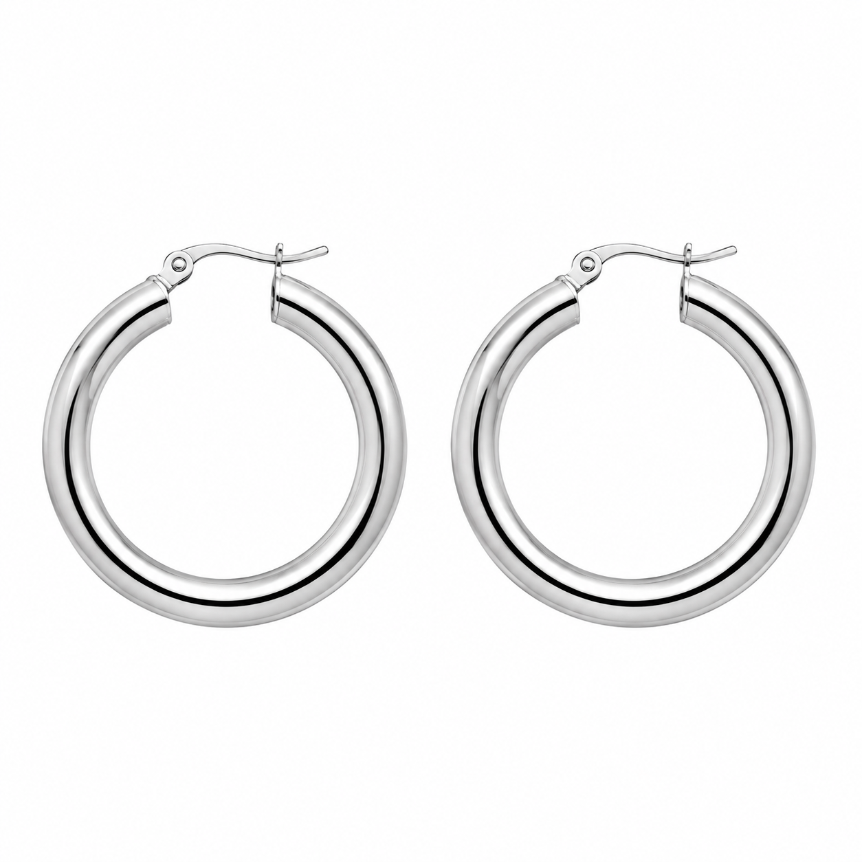 Geometric Metal Hoop Earrings