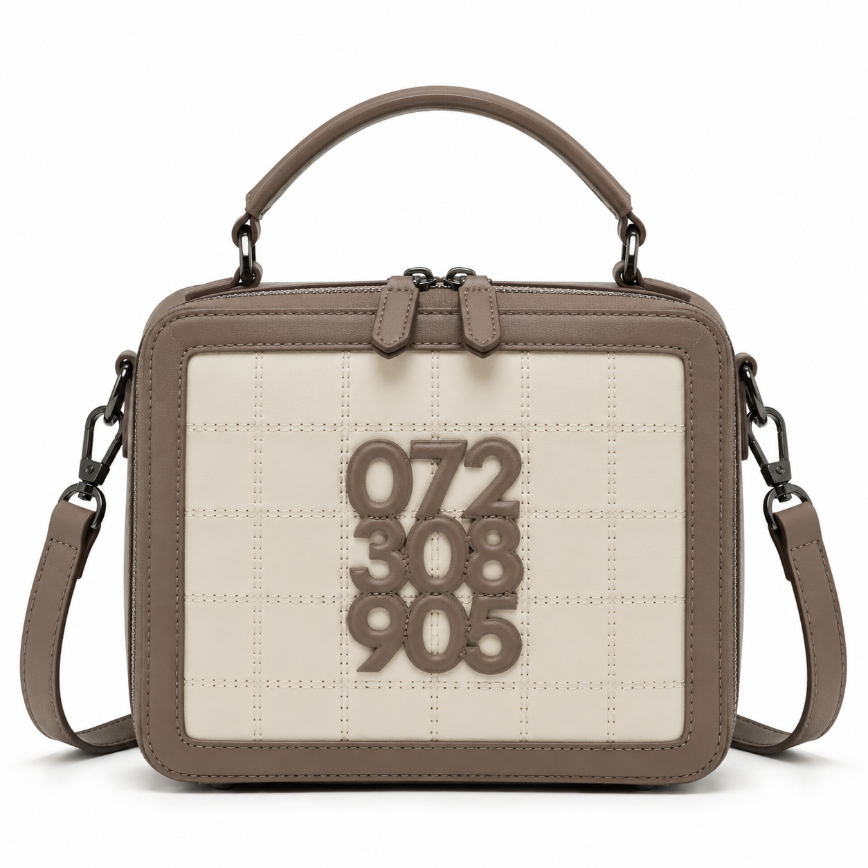 24 24-21 Two-Tone Boxy Handbag