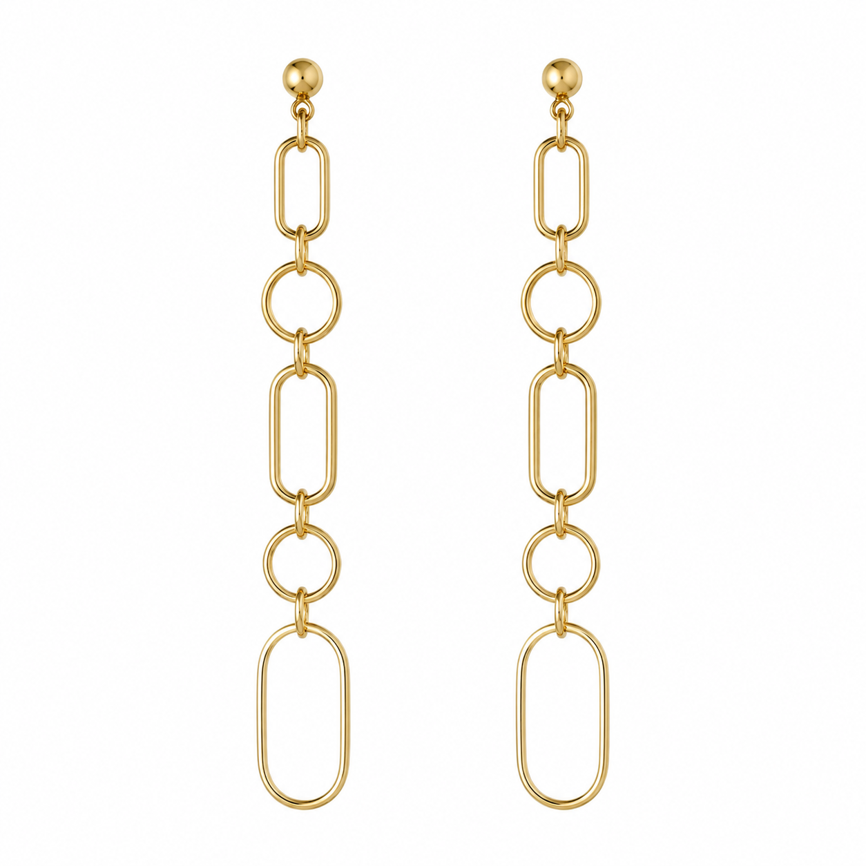 Geometric Line Drop Earrings