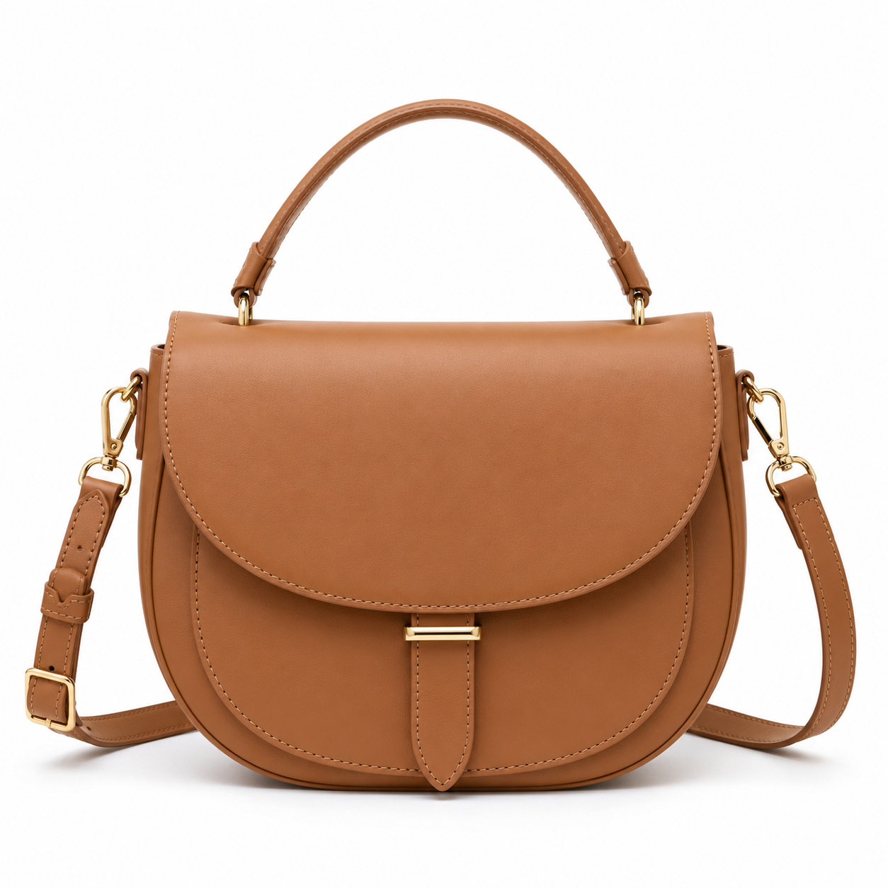 Reverse-Engineered Elements and a Fashion-Forward Variation of a Saddle-Inspired Shoulder Bag