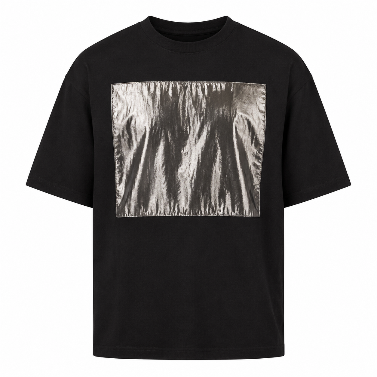 Metallic Patchwork Oversized Tee