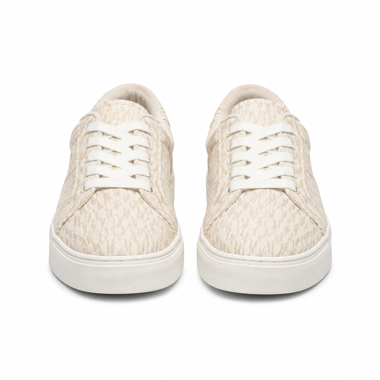 Retro Canvas Low-Top Sneakers with Oblique Print