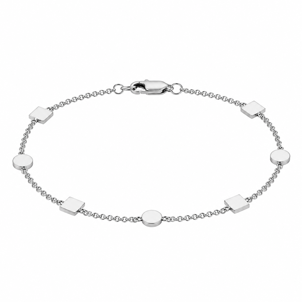 Minimalist Geometric Chain Bracelet