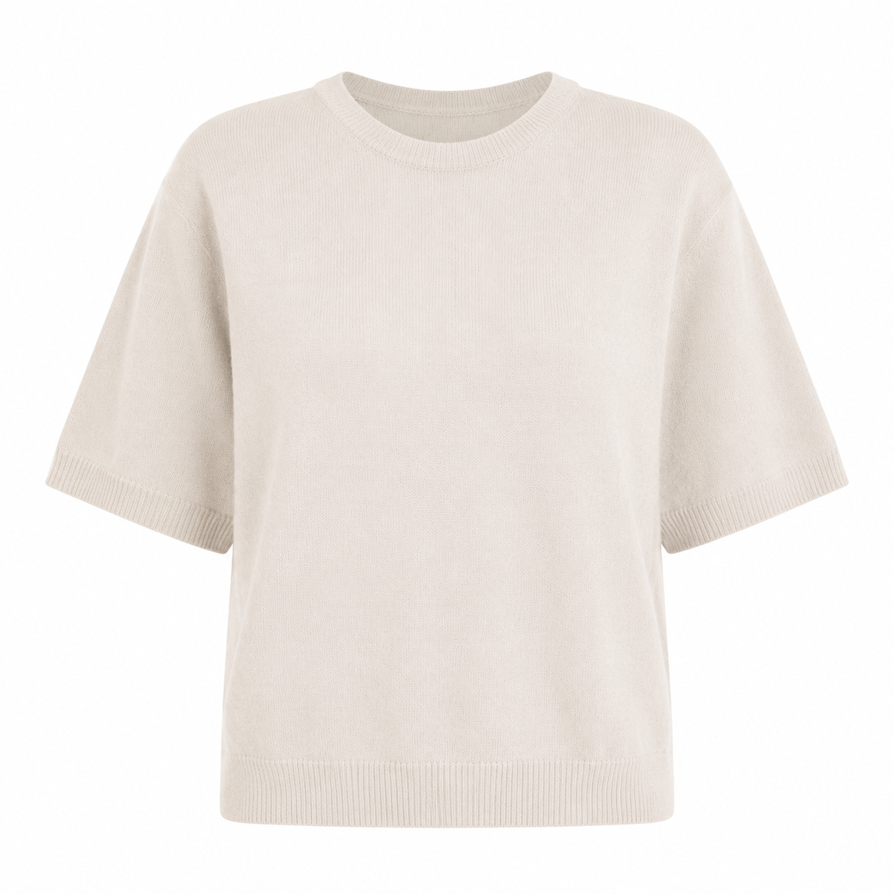 Relaxed Fit Short-Sleeve Knit Top