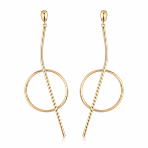 Geometric Line Drop Earrings