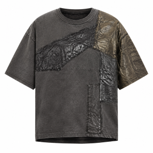 Vintage Metal Patchwork Oversized Tee