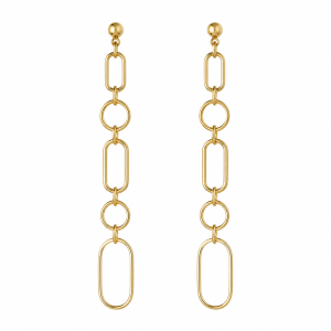 Geometric Line Drop Earrings