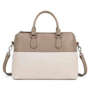 Two-Tone Structured Handbag, 35 cm