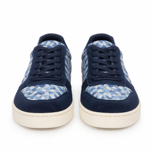 Chic Patchwork Suede Sneakers