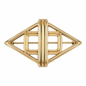 Vintage Geometric Metal Brooch