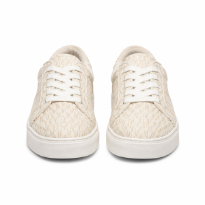 Retro Canvas Low-Top Sneakers with Oblique Print