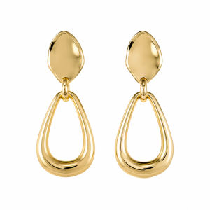 Geometric Metal Drop Earrings
