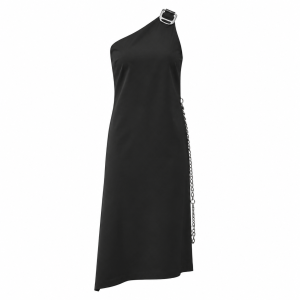 Deconstructed Straight Dress with Metal Embellishments