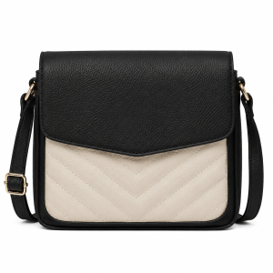 Minimal Slim Crossbody with Contrast Blocking