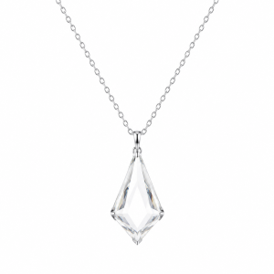 Geometric Cut Crystal Pendant Necklace